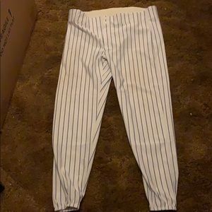 Men’s white w/ royal blue baseball/softball pants